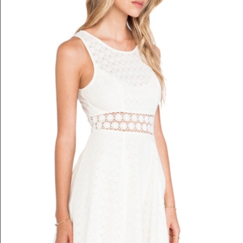 Free People Cotton Dress with Lace Cutouts, NWT